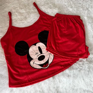 Pijama Curto Short Doll Personagem Variado Desenho Estampado em Oferta na Shopee