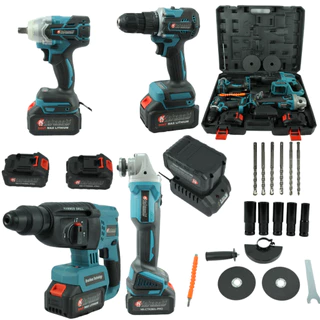 kit 4 Em 1 Ferramentas Multifunções A Bateria 50v Brushless