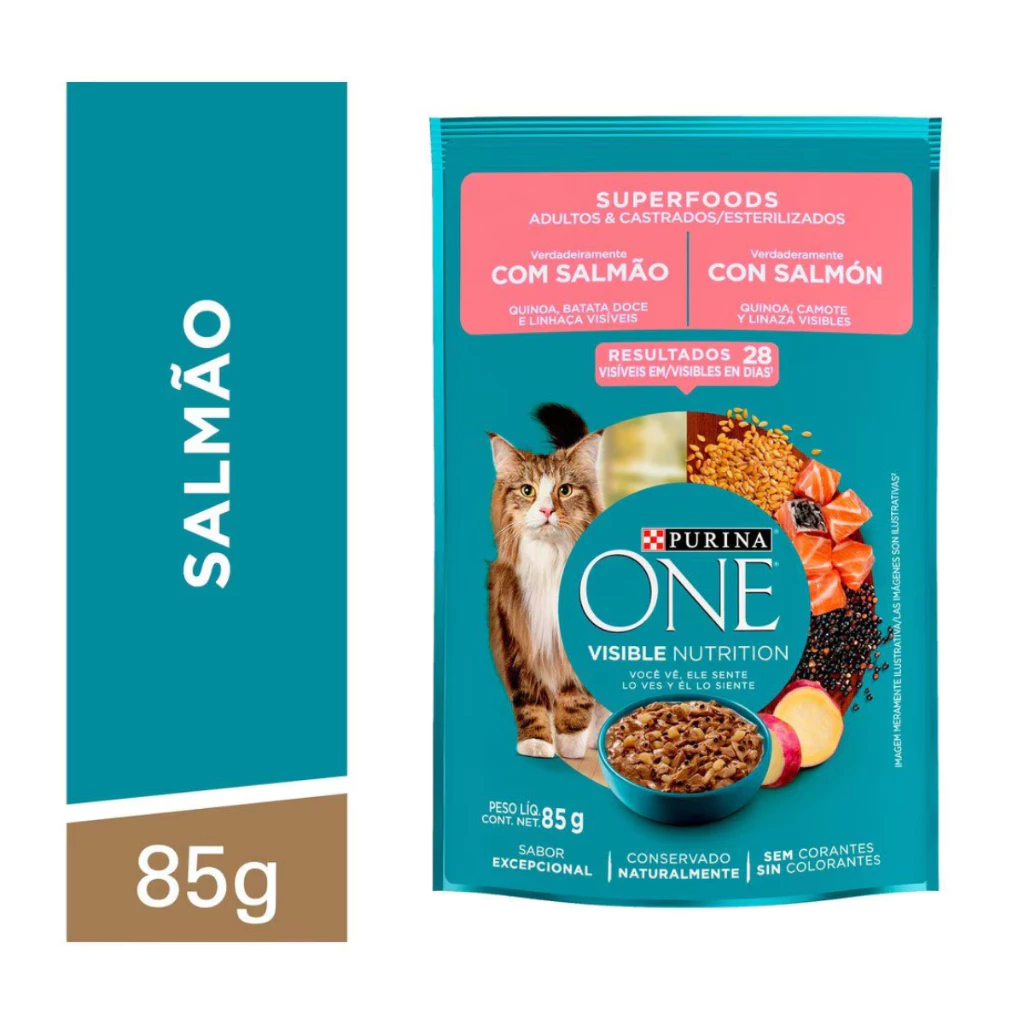 Imagem do produto Sachê Purina One Gatos Purina 85g - Ração Úmida Purina One Gatos 85g Kit Com 15un no catálogo Master Pet