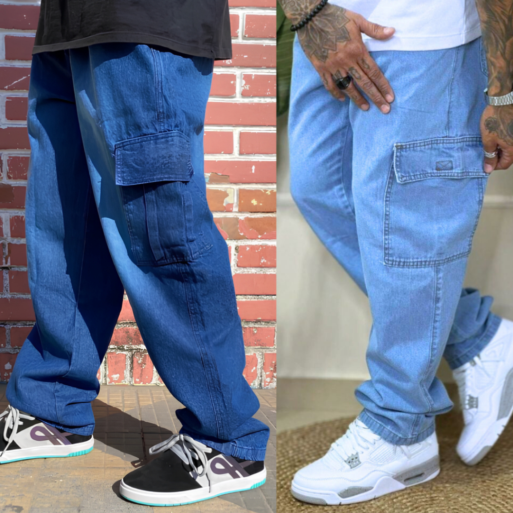 Calça cargo sem punho Cargo balão