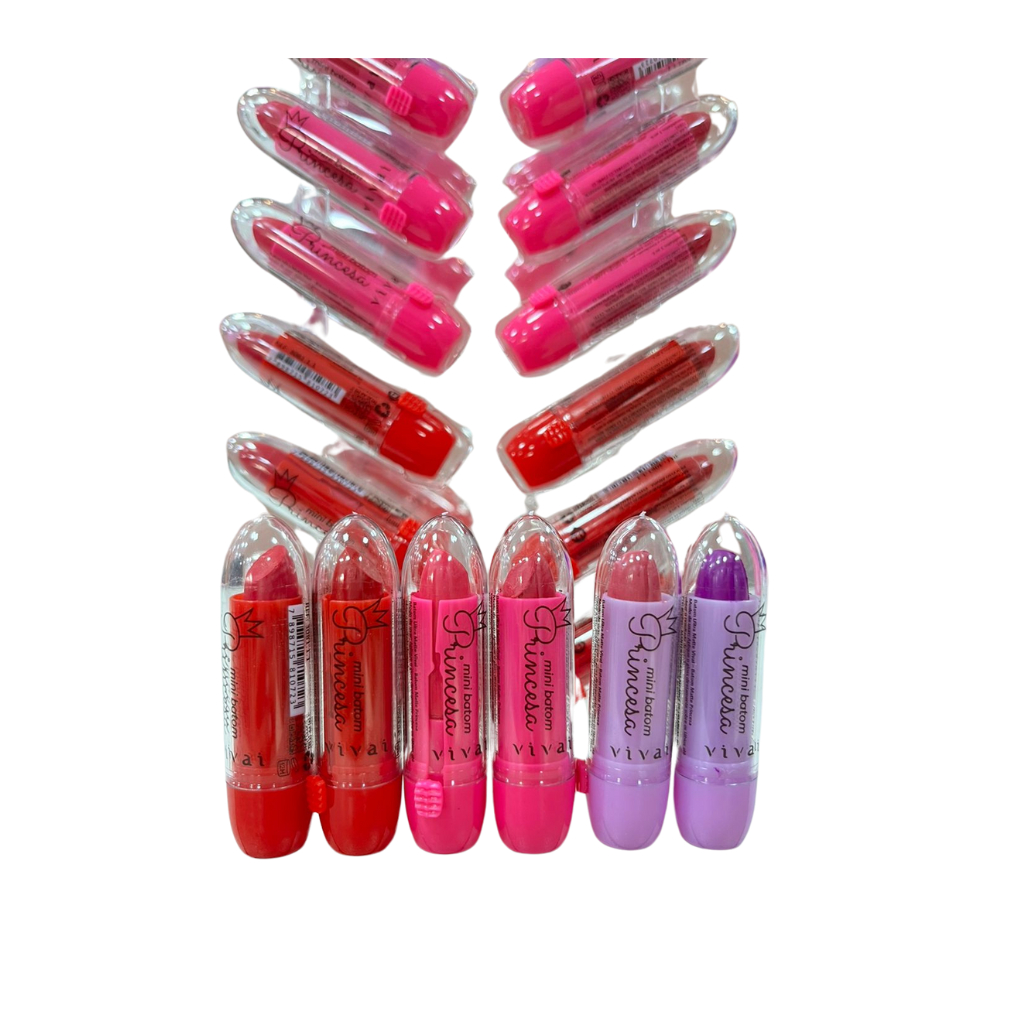 Mini Batom Princesa Vivai - Infantil batons pequenos | Shopee Brasil