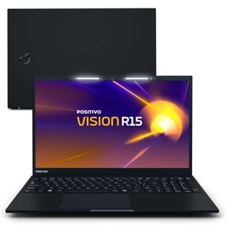 Notebook Positivo Vision R15 AMD® Ryzen 5-5500U Linux 4GB RAM 256GB SSD 15.6” IPS Full HD - Preto