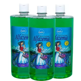 Kit 3 Deo Colonia Alfazema Halley 1 Litro Original Limpeza Espiritual