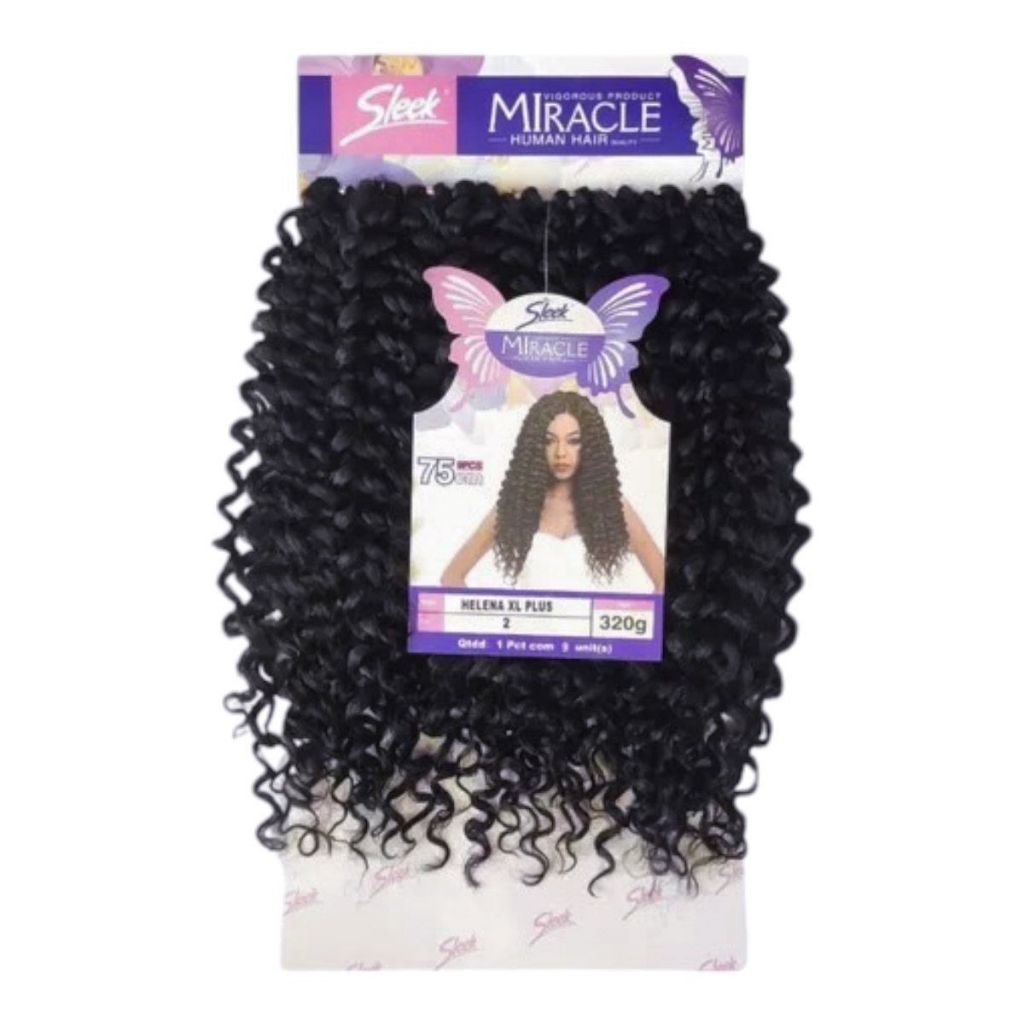 miracleマントルピース Cabelo Para Crochet Braids Human Hair Miracle 75cm + Agulha