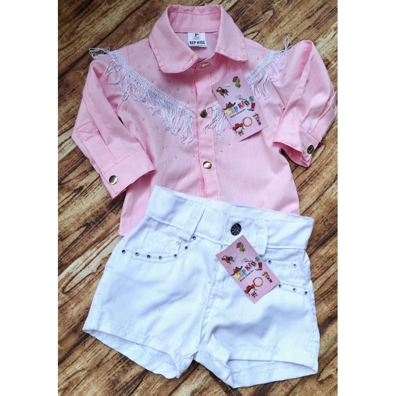 Conjunto Country Short (Franja) | Shopee Brasil