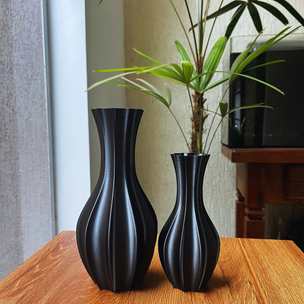Kit 2 Vasos Decorativos Detalhe Elevado Decoração Sala | Shopee Brasil
