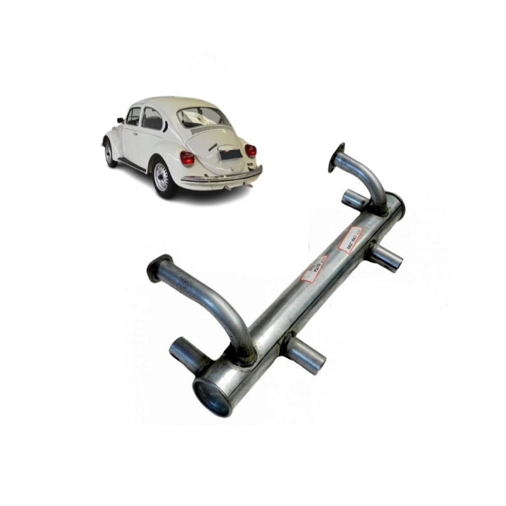 Escapamento Fusca 1300 1500 1600 67 ate 86 Sem Pré Aquecimento
