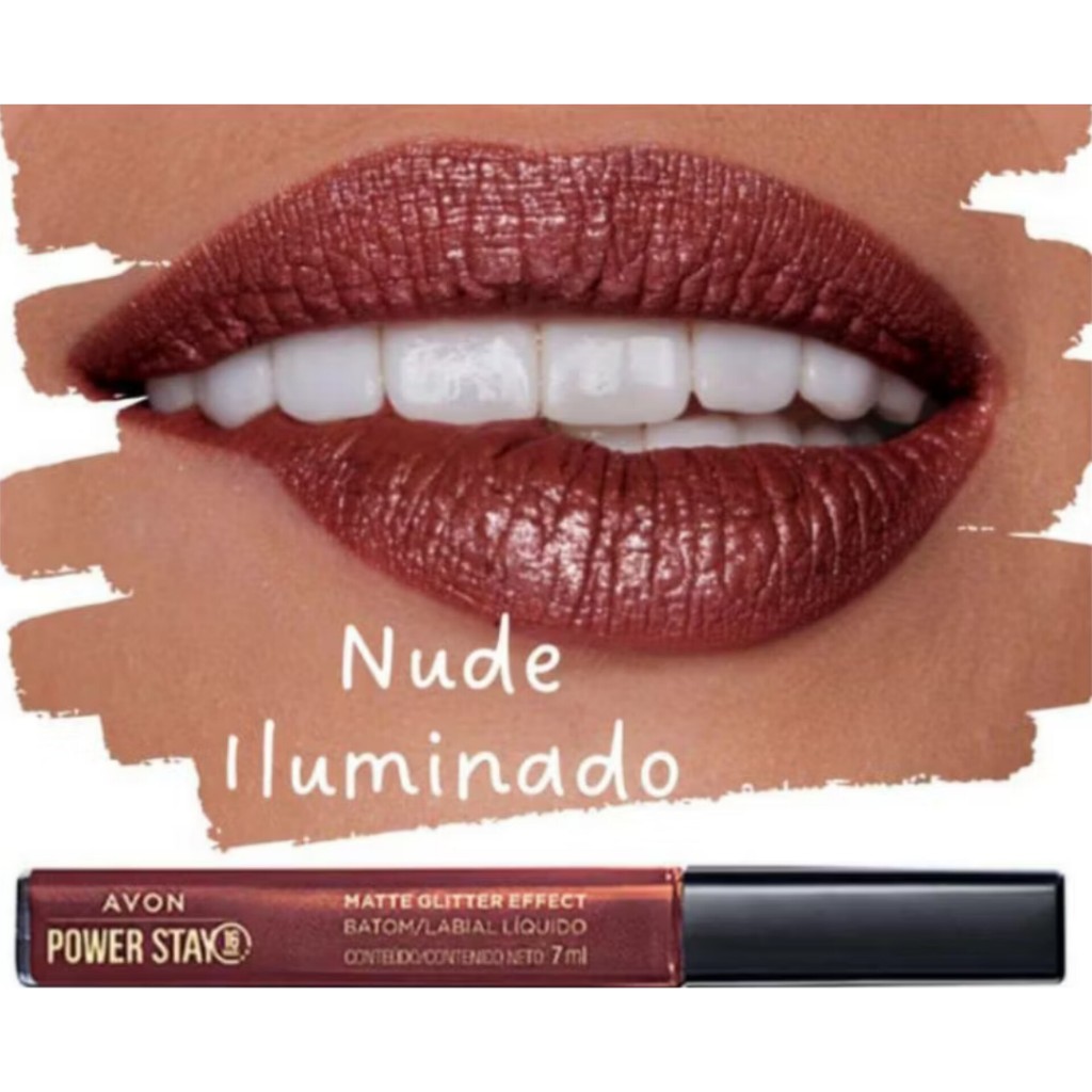 Power stay nude iluminado batom líquido matte glitter effect 7ml ...
