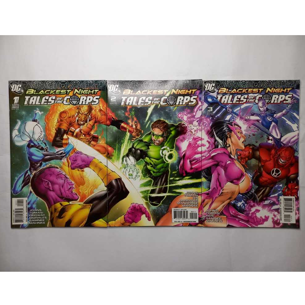 Lote Importado Blackest Night Tales of the Corps 1 2 3 Minisserie ...