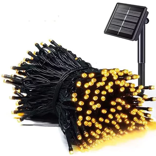 Cordao De 80 Leds Solar 10M USO EXTERNO Promoção Natal Externo Fixo E 8 Funções Prova D'água Cordão Luzes