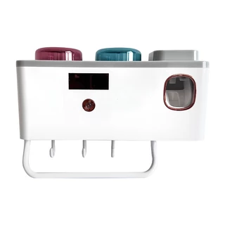 Aplicador Pasta de Dente Suporte Dispenser Escova Automático Com Esterilizador Uv + 2 PCS COPOS -BM0602
