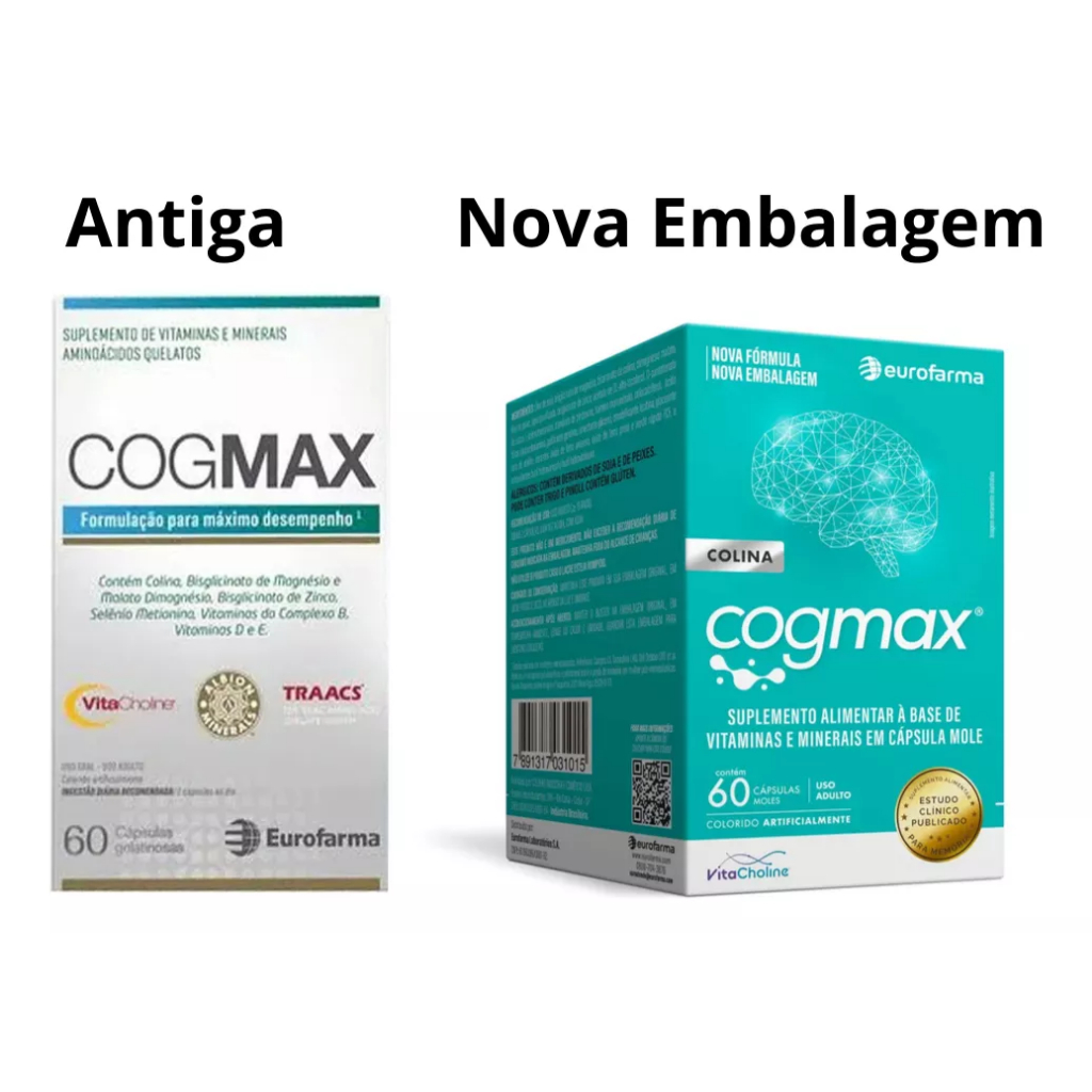 Cogmax Suplemento Vitamínico 60 Cápsulas - Eurofarma Sabor Sem Sabor ...