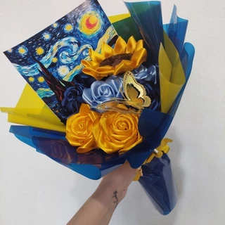 Buquê Van Gogh 7 Rosas Eternas