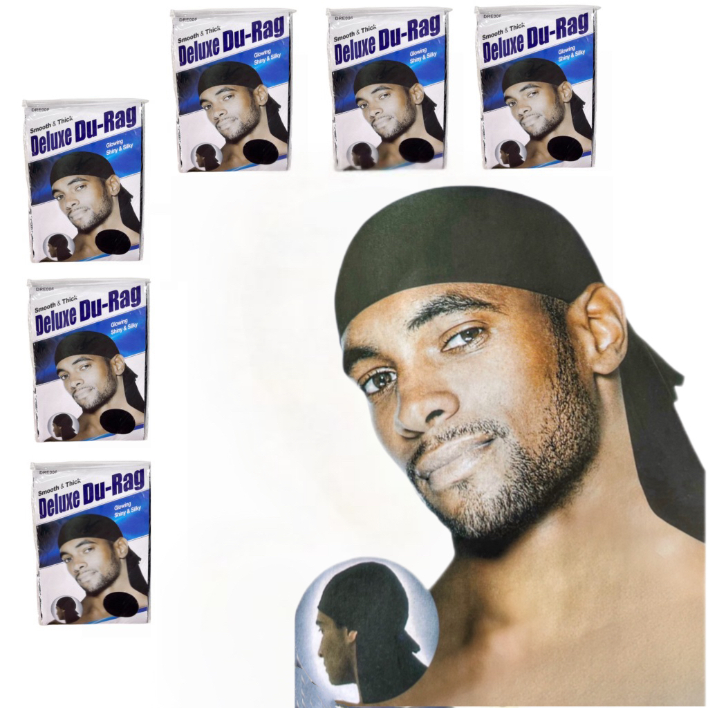 Kit 6 Bandana Durag Waves Touca Dureg Afro De Cetim Preto Shopee Brasil
