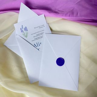 Convites com envelope vertical e lacre de cera 14x20 - Modelo Bico - convites de casamento em Oferta na Shopee