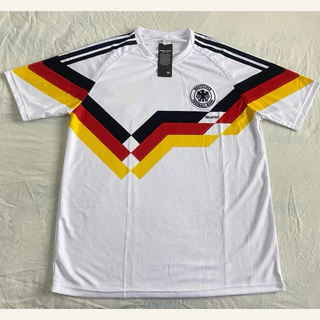 Camisa Camiseta de Time Estilo Retrô 1990 Futebol Academia Atividade Fisica Masculino Adulto Alemanha