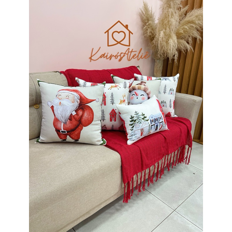 kit 5 capas de almofadas de Natal
