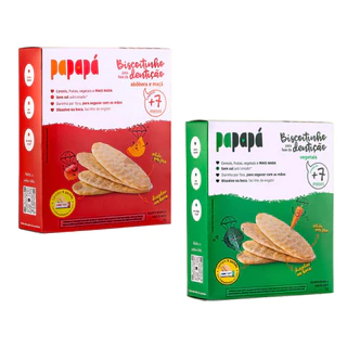 Kit 2 Biscoito Infantil Para Fase De Dentição Papapá 36g em Oferta na Shopee