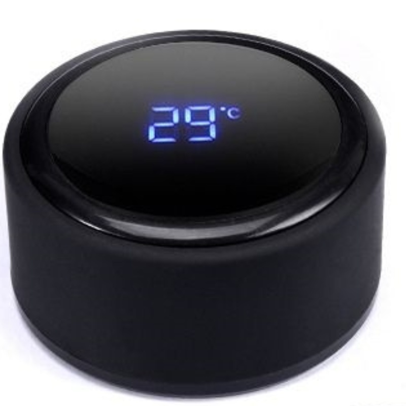 1 KIT Tampa isolante do copo Inox Inteligente Com Medidor De Temperatura Ideal Para Viagens Escritório