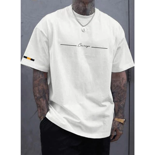 Camiseta Camisa Masculina Courage Branca 100% Algodão