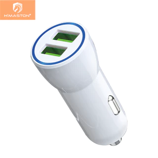 H'maston L10-4 Carregador para Celular Veicular Carro Turbo 2 Saídas USB 4,8A Carro Universal