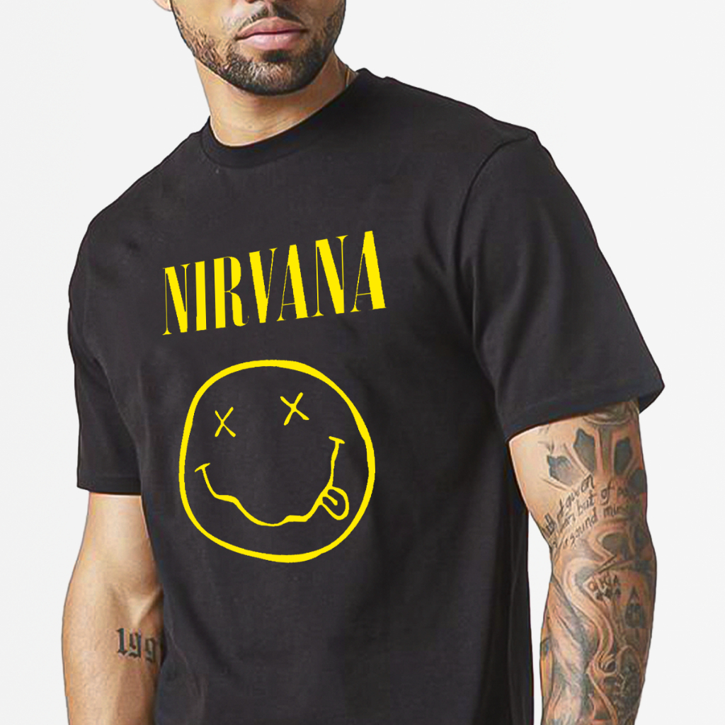 Camisa Camiseta Nirvana Banda de Rock Unissex 100% Algodão