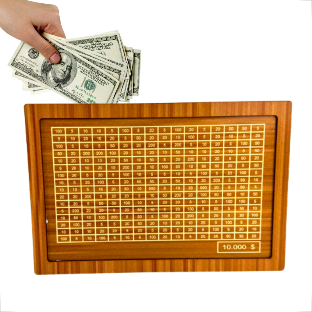 Woodbox Decorativo 10Mil e 1Mil Guarde Dinheiro Usando O Metodo Japones ...