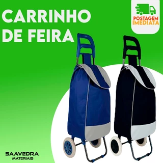 Carrinho De Compras Feira Dobravel - Suporta 30 Kg PROMOÇÃO