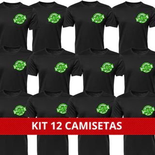 Kit 12 Camiseta Personalizada Com Sua Logo Ou Estampa Preferida Camisa 100% Algodão