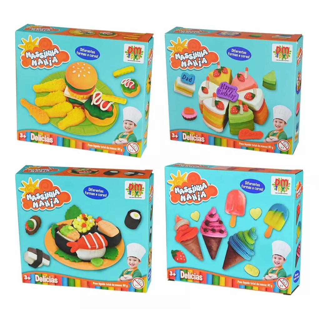 Massinha De Modelar Mania Delicias Dmt6625 Sortidos Dmtoys | Shopee Brasil
