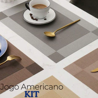 KIT Jogo Americano Retangular Para Sala de Jantar