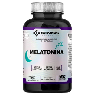 Melatonina 100% Pura Concentrada 60 Cápsulas Genisis