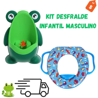 Penico Mictório sapinho + redutor de assento sanitário almofadado desfralde infantil meninos em Oferta na Shopee