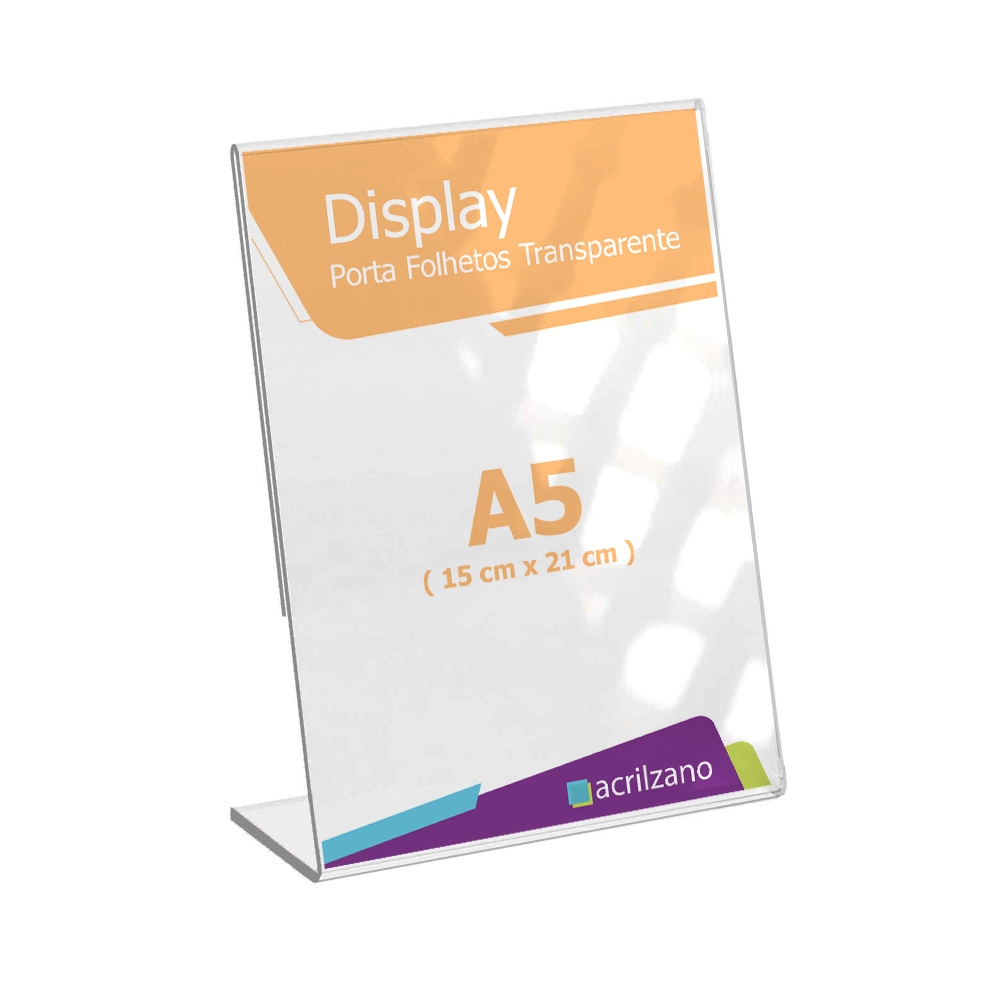 Display A5 em L – Ideal para Avisos e Comunicados em Ambientes ...