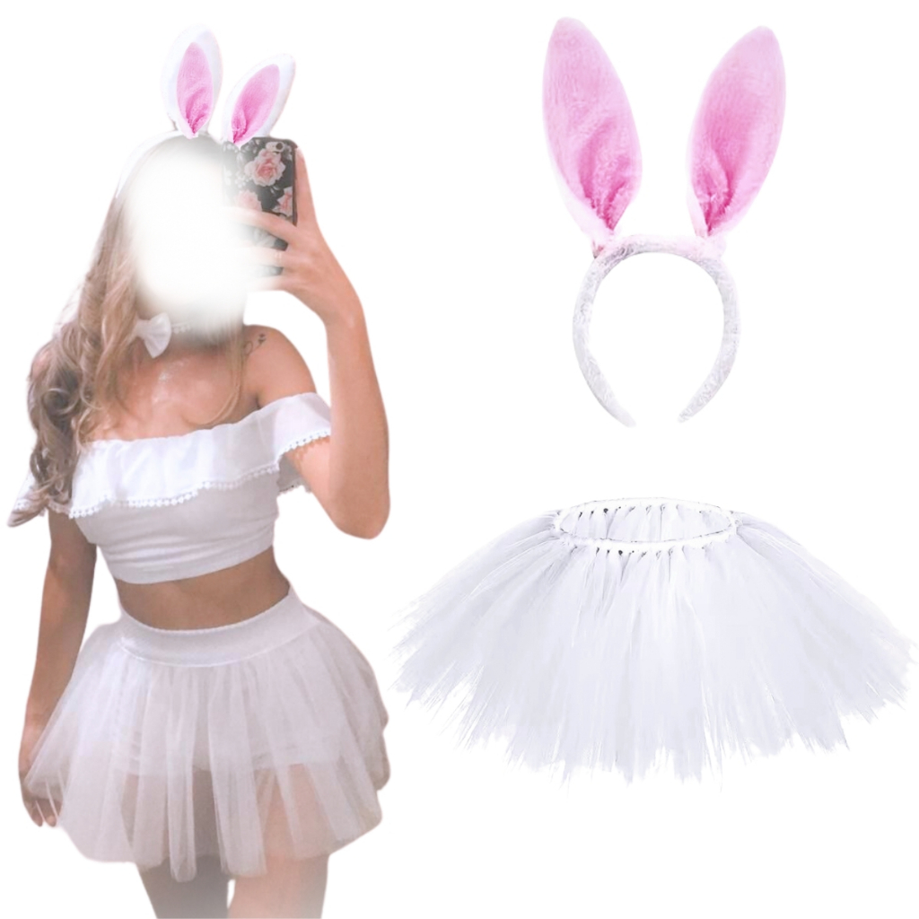 Fantasia Coelhinha Coelho Cosplay Carnaval E Halloween | Shopee Brasil