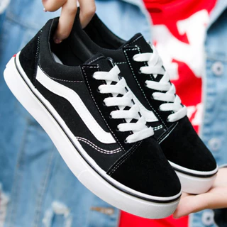 Tenis old skool feminino masculino tradicional casual preto com branco promocao!