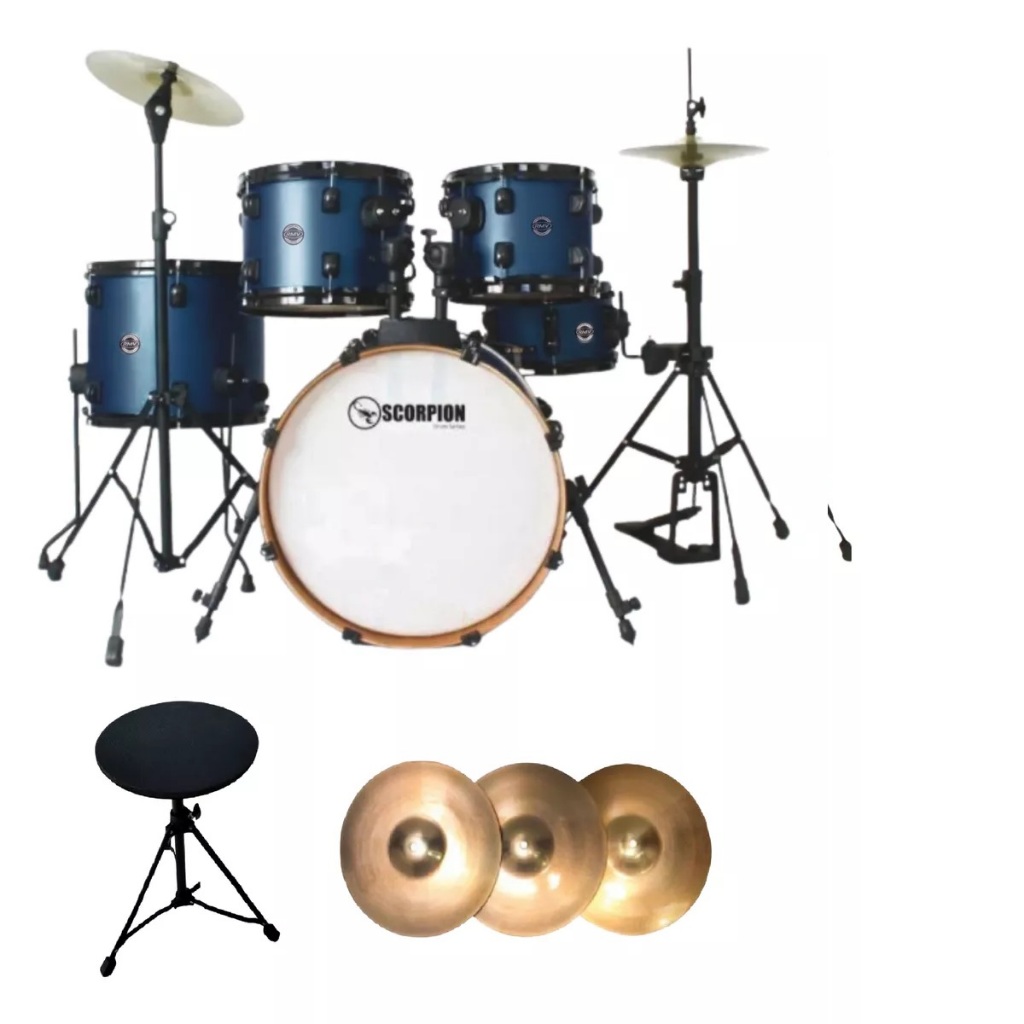 Bateria Rmv Scorpion B18 Com Prato E Banco