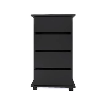 Gaveteiro Com Rodinha Multiuso Organizador Branco/Preto