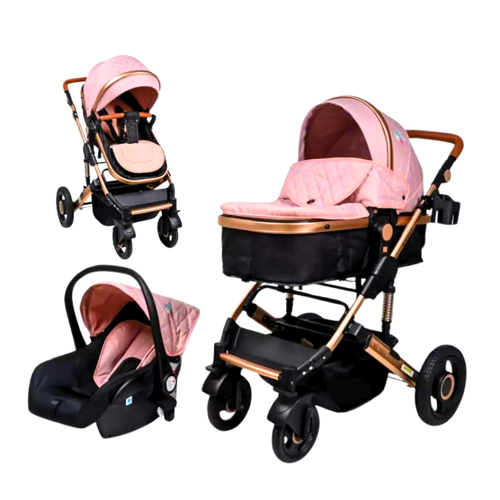 Carrinho de Bebê Moisés 3 em 1 Europeu com Bebê Conforto Acoplável kit ...