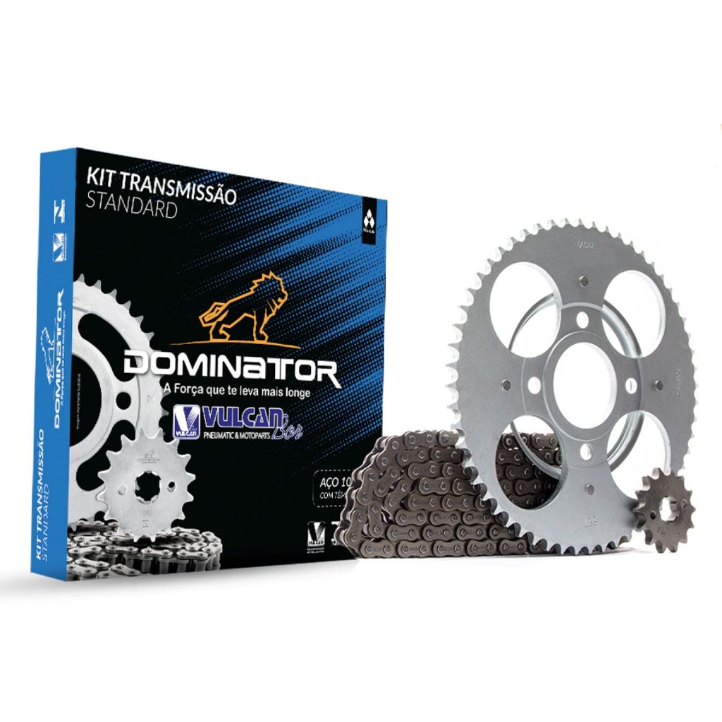 Kit Relação Transmissão Standard Xls 125 Aço 1045 Vulcanbor