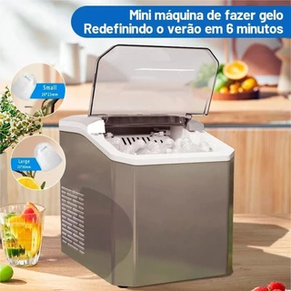 Máquina de gelo doméstica totalmente automática pequena cafeteria comercial mini camping máquina de fazer gelo ao ar liv
