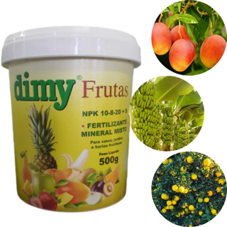 Fertilizante Frutas 500gr NPK 10-08-20 + 9 Dimy