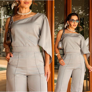 CONJUNTO ALFAITARIA FEMININO ASSIMÉTRICO