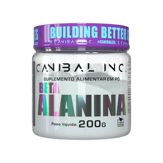 Beta Alanina Pura Canibal Inc 200g 2000mg Por Dose Fórmula Avançada Resistência Pré Treino
