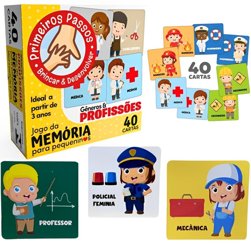 Jogo Infantil Para Memória Conhecendo As Profissões Jogo Educativo ...