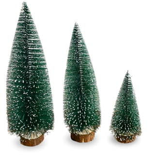kit Pinheiro Artificial Árvore de Natal Decoração Enfeite Natalino Presente Festa Personalizado Verde Resistente Nevado