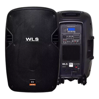 Caixa De Som Ativa Wls S12 Bluetooth 250w Rms Usb Fm Cor Preto 110V/220V