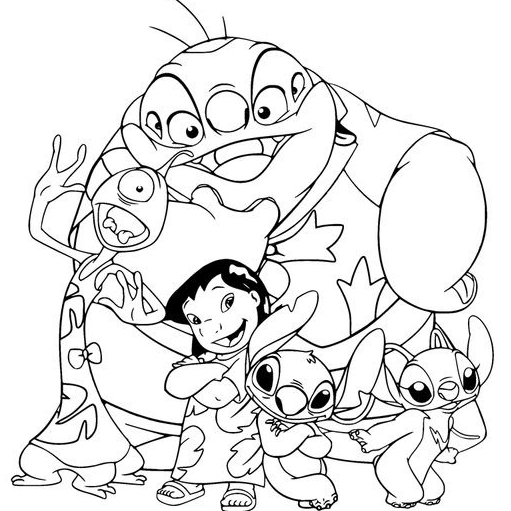 lilo stitch desenho para colorir