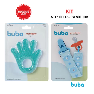 KIT Mordedor Mãozinha + Prendedor de chupeta BUBA