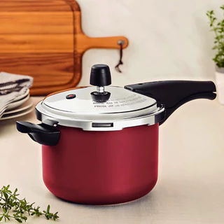 Panela de Pressão Antiaderente Premium Fechamento EXTERNO 4,5 Litros Alumínio Teflon Cozinha